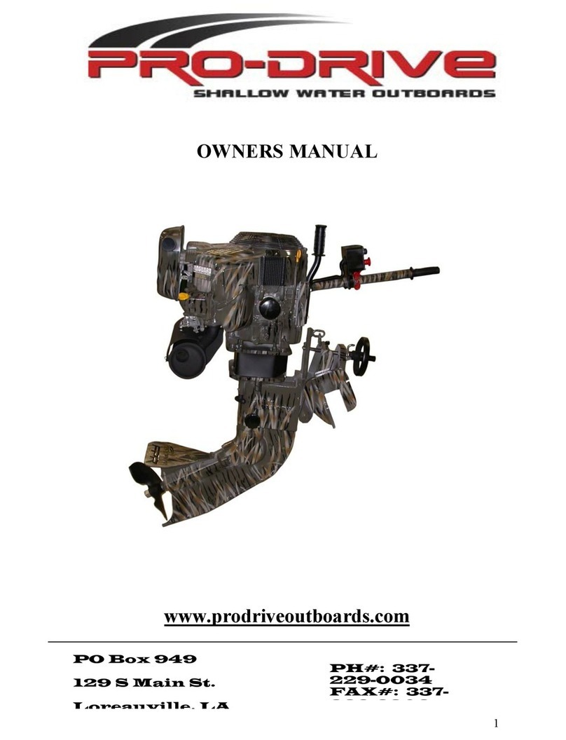 pro-drive shallow water outboard owner's manual