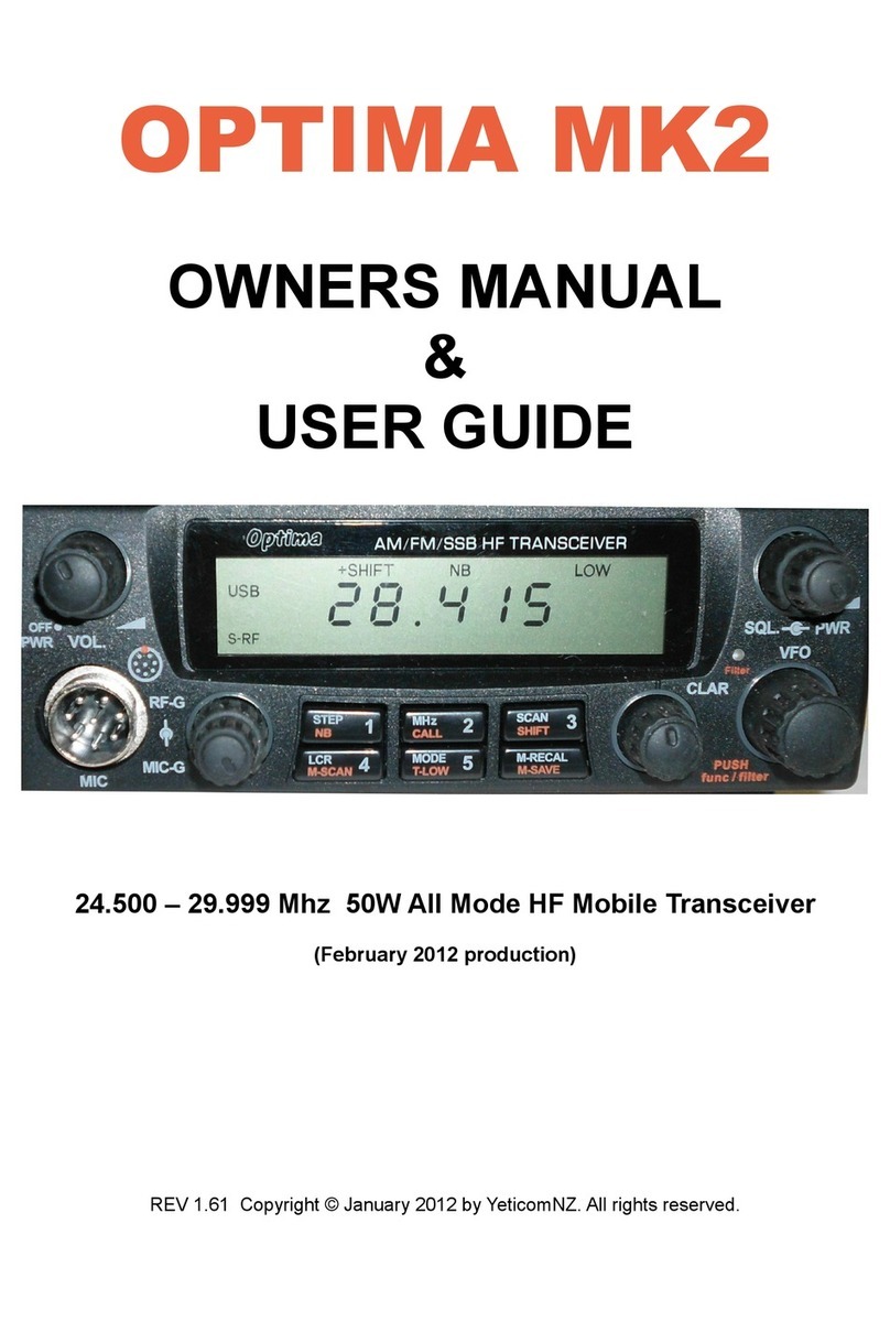 Yeticomnz Optima MK2 Owner's manual and user's guide