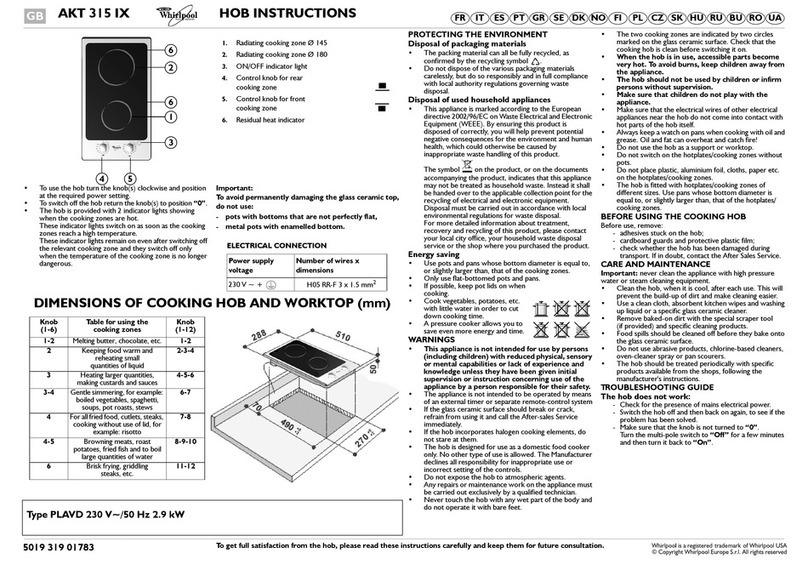 Whirlpool AKT 315 IX Manual