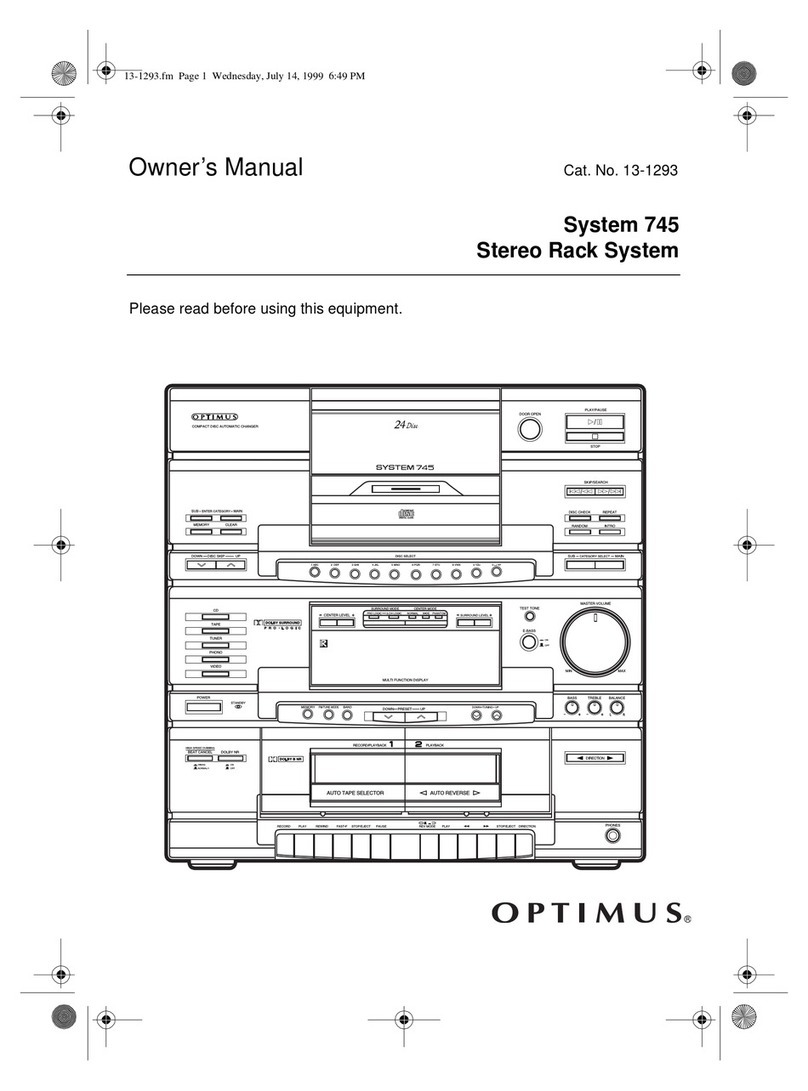 Optimus System 745 owner's manual