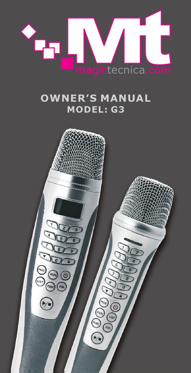 Magic Tecnica G3 owner's manual