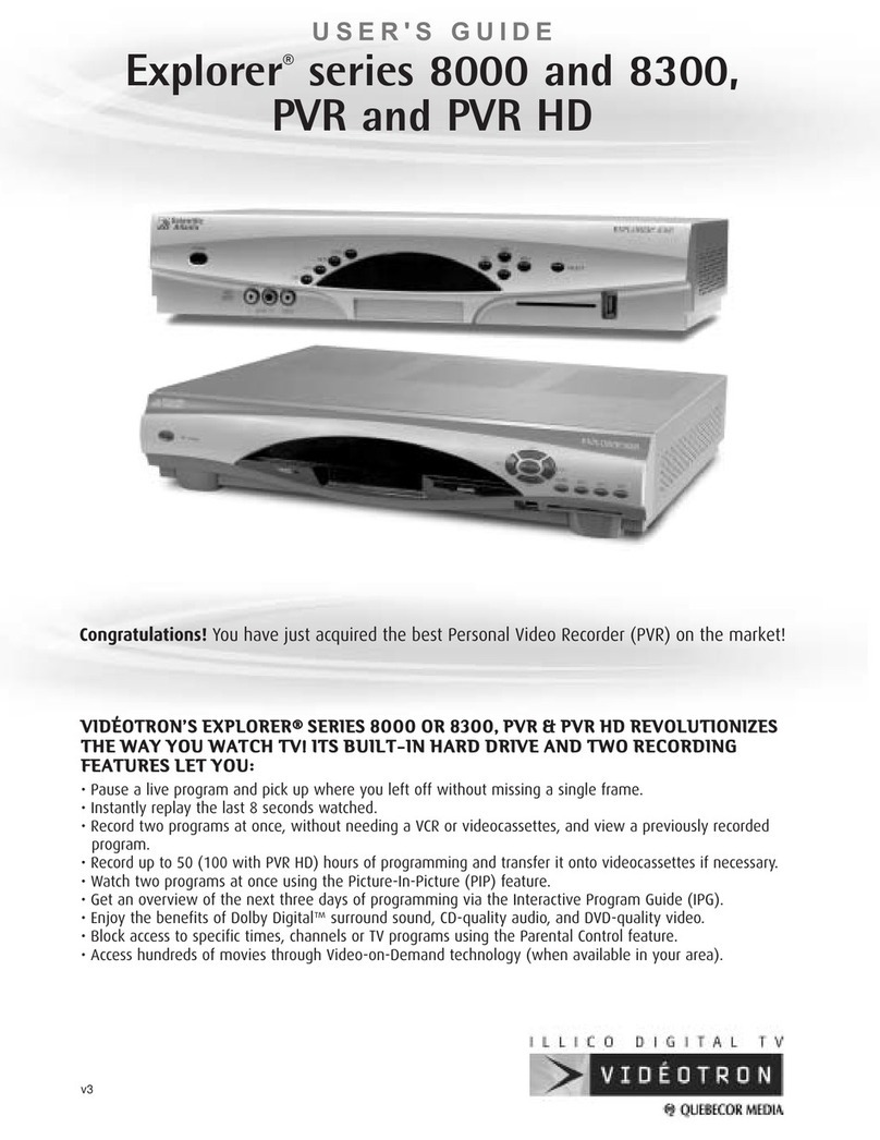 Videotron Explorer 8000 user guide