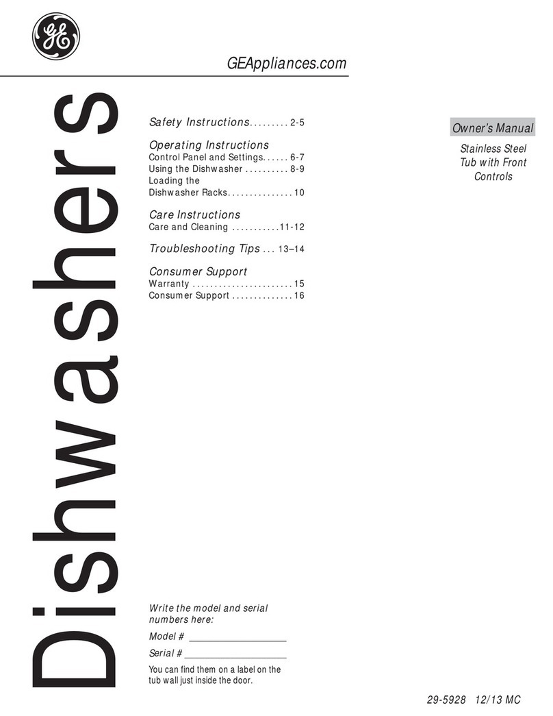 GE Dishwashers User manual