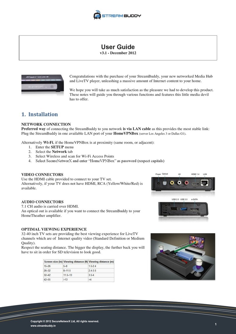 SsecureNetworx StreamBuddy user guide