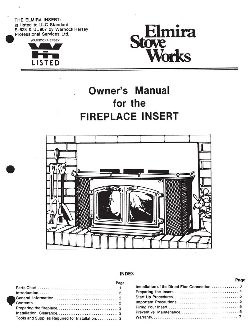 Elmira Stove Works Fireplace owner's manual