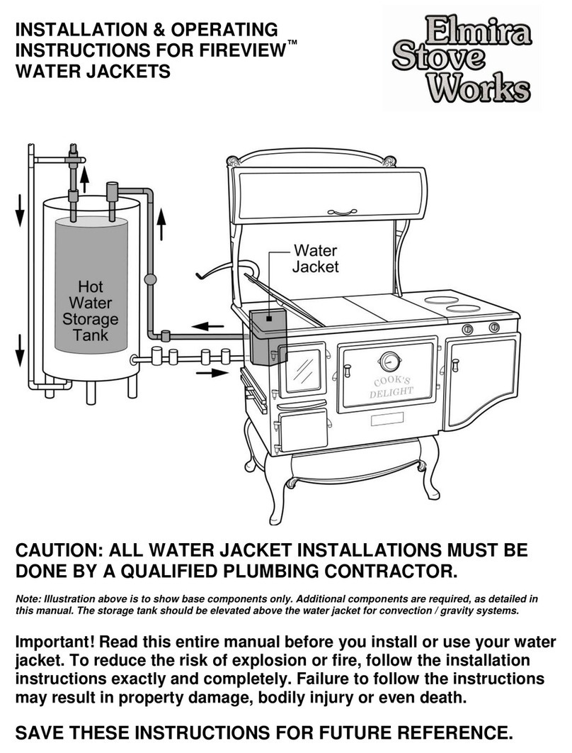 Elmira Stove Works Fireview Water Jackets Installation and operating instructions Elmira Stove Works Fireview Water Jackets Installation and operating instructions