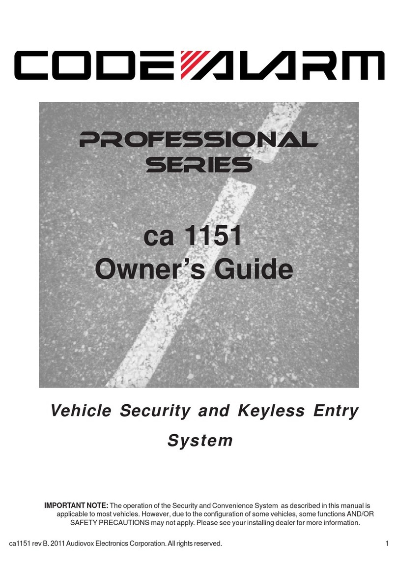 Code Alarm ca 1151 User manual
