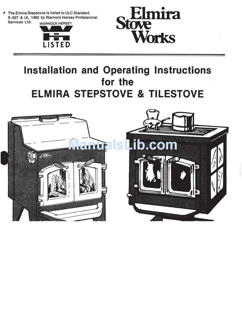 Elmira Stove Works Elmira stepstove Installation and operating instrictions