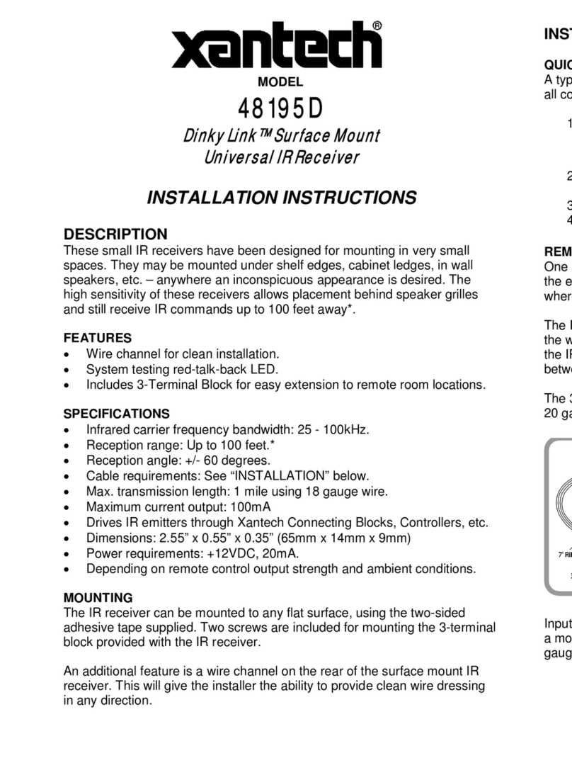 Xantech 48195D installation instructions