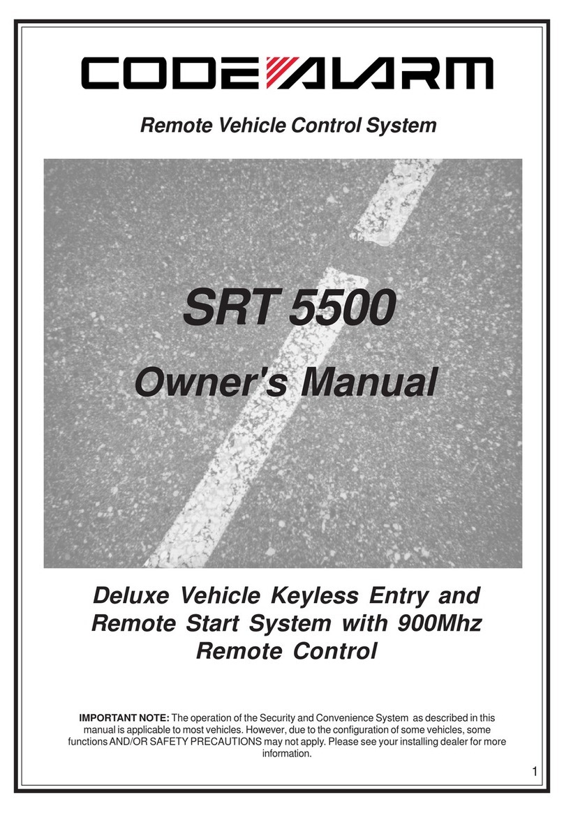 Code Alarm SRT 5500 User manual Code Alarm SRT 5500 User manual