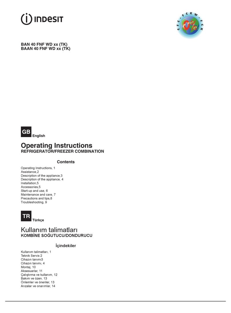 Indesit BAN 40 FNF WD xx (TK) operating instructions