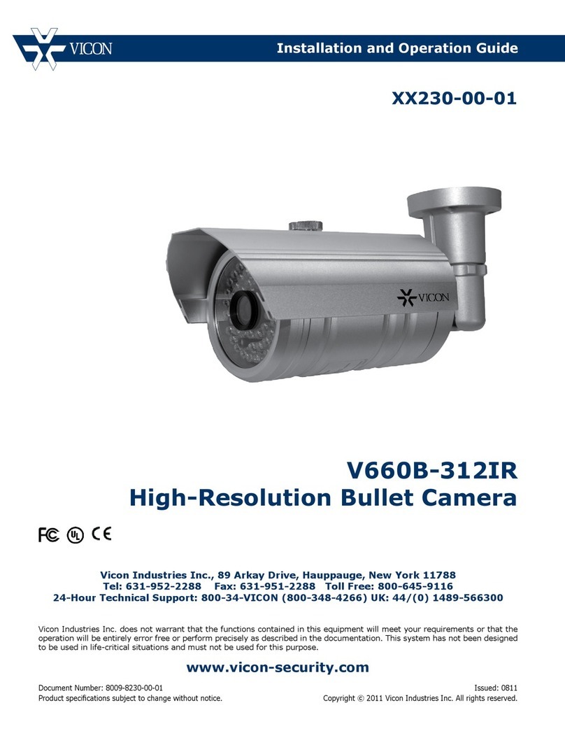 Vicon V660B-312IR Operating instructions