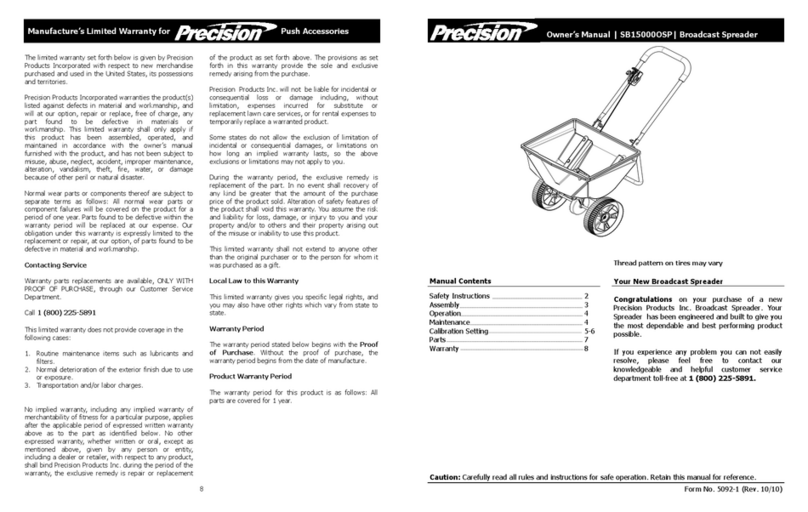 Precision SB15000OSP owner's manual
