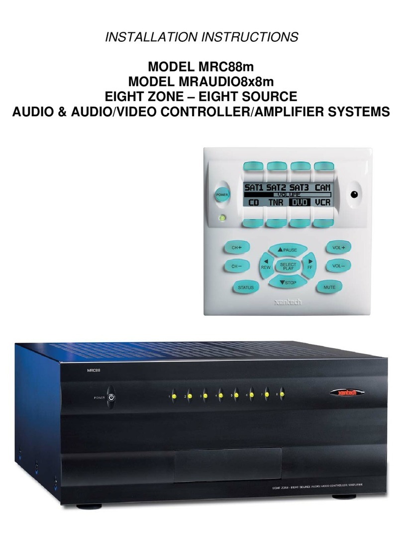 Xantech MRC88M User manual