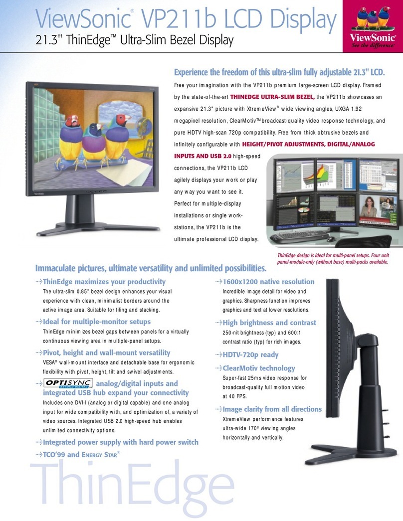 ViewSonic VP211B - 21.3" LCD Monitor User manual