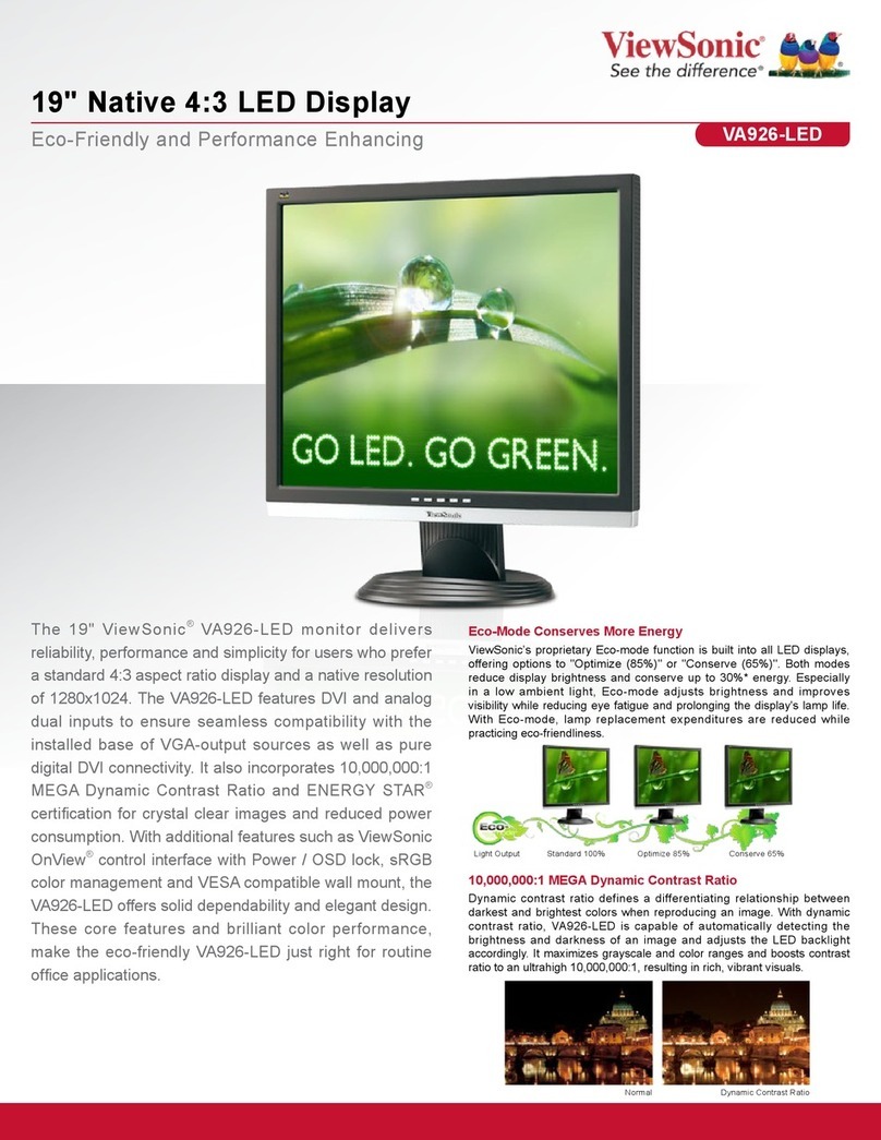 ViewSonic VA926-LED User manual