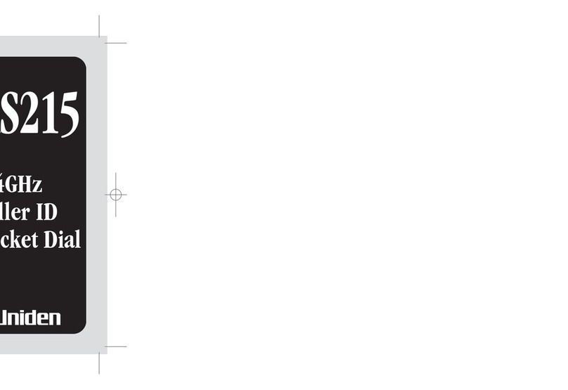 Uniden XS215 User manual