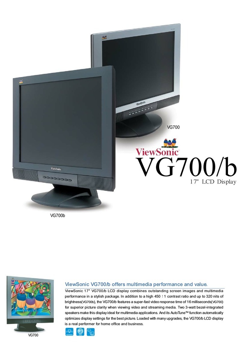 ViewSonic VG700 - 17" LCD Monitor User manual ViewSonic VG700 - 17" LCD Monitor User manual