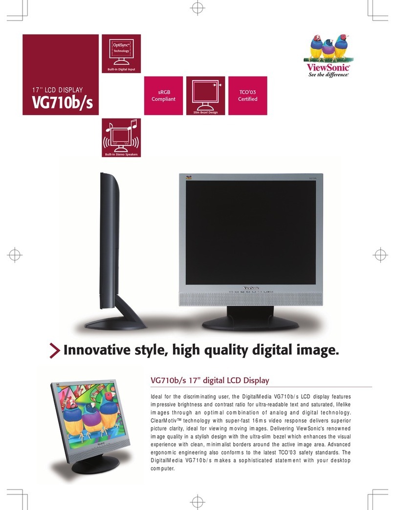 ViewSonic VG710B - 17" LCD Monitor User manual