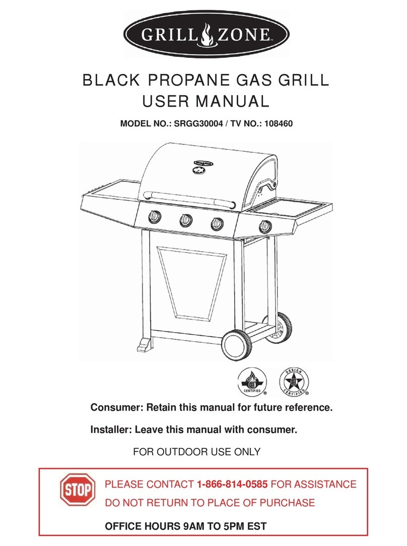 GrillZone SRGG30004 user manual