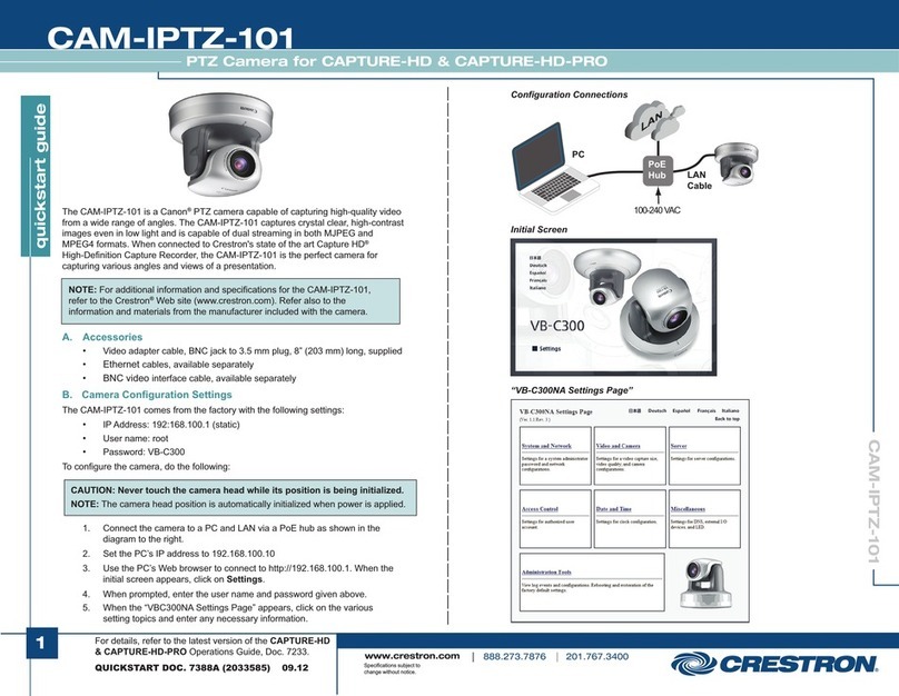 Canon CAM-IPTZ-101 quick start guide