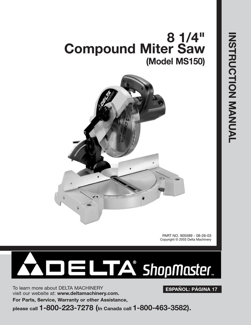 Delta ShopMaster MS150 instruction manual