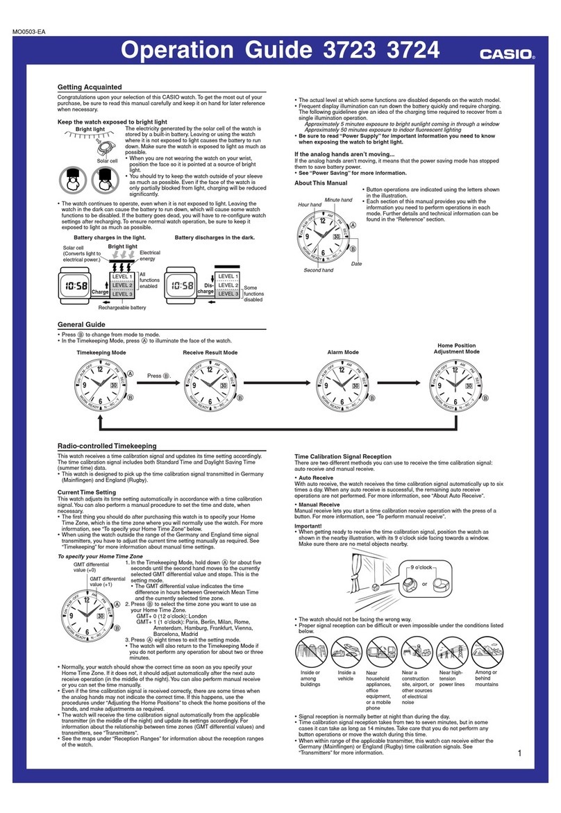 Casio 3723 User manual