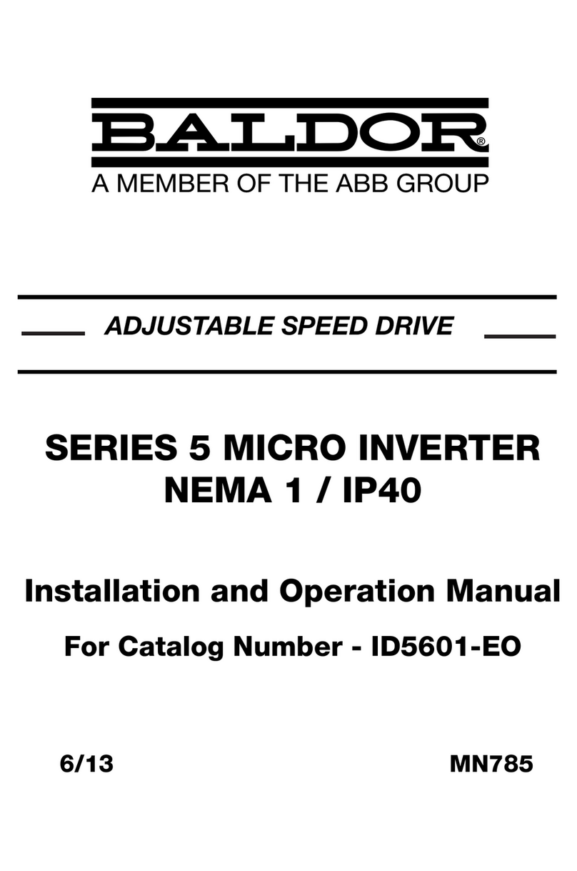 Baldor NEMA 1 / IP40 Installation and operation manual Baldor NEMA 1 / IP40 Installation and operation manual