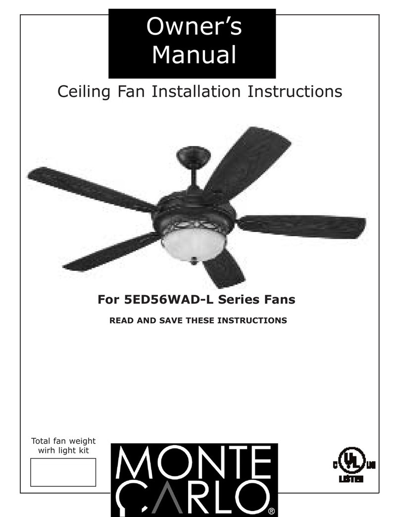 Monte Carlo Fan Company 5ED56WAD-L Series owner's manual Monte Carlo Fan Company 5ED56WAD-L Series owner's manual