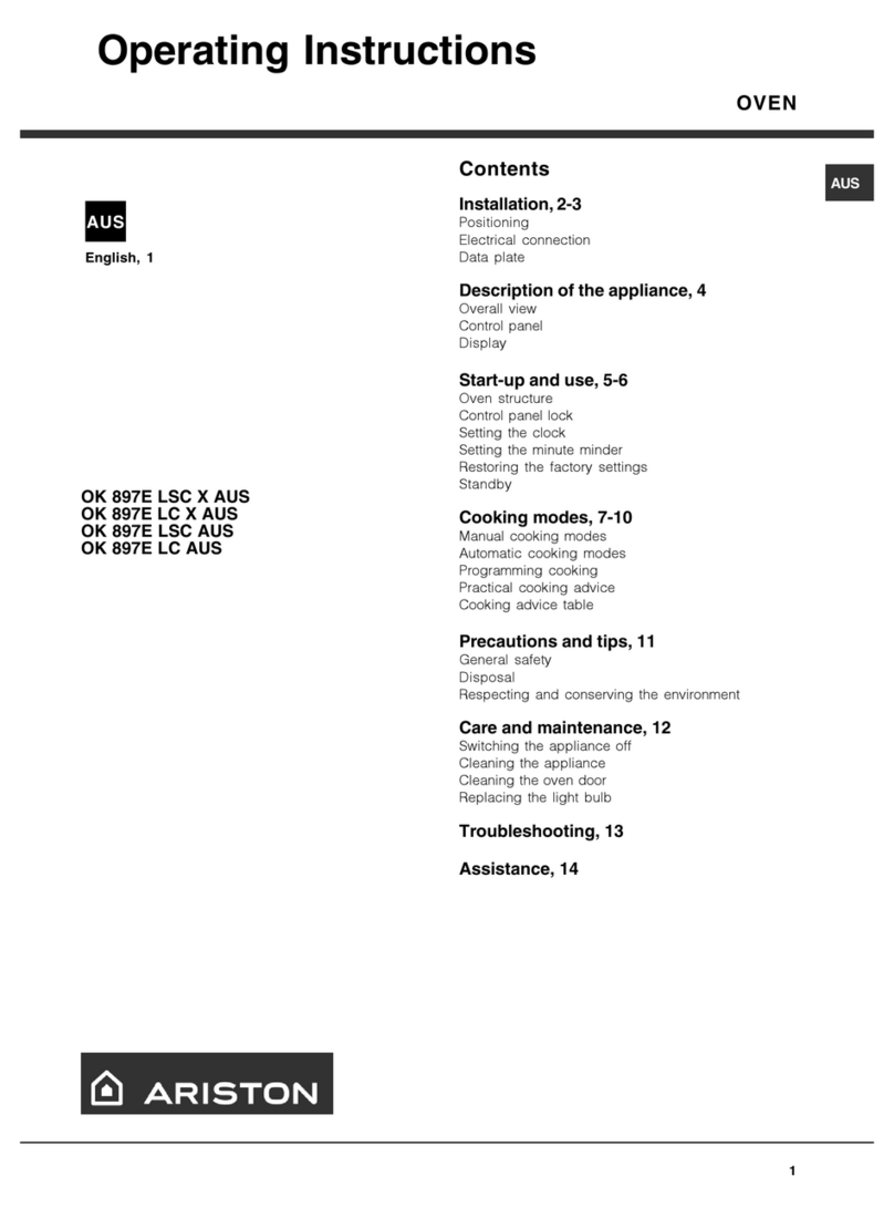 Ariston OK 897E LSC X AUS operating instructions
