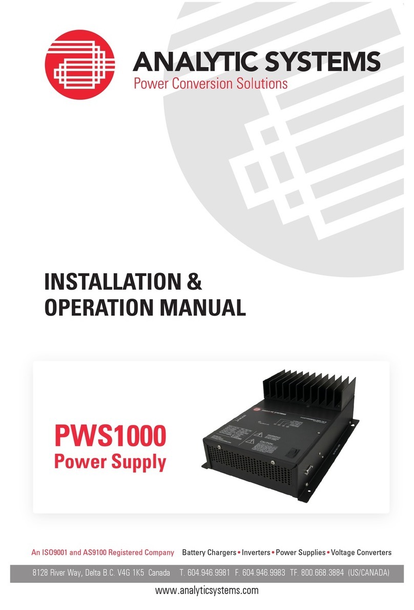 Analytic Systems PWS1000 User manual Analytic Systems PWS1000 User manual