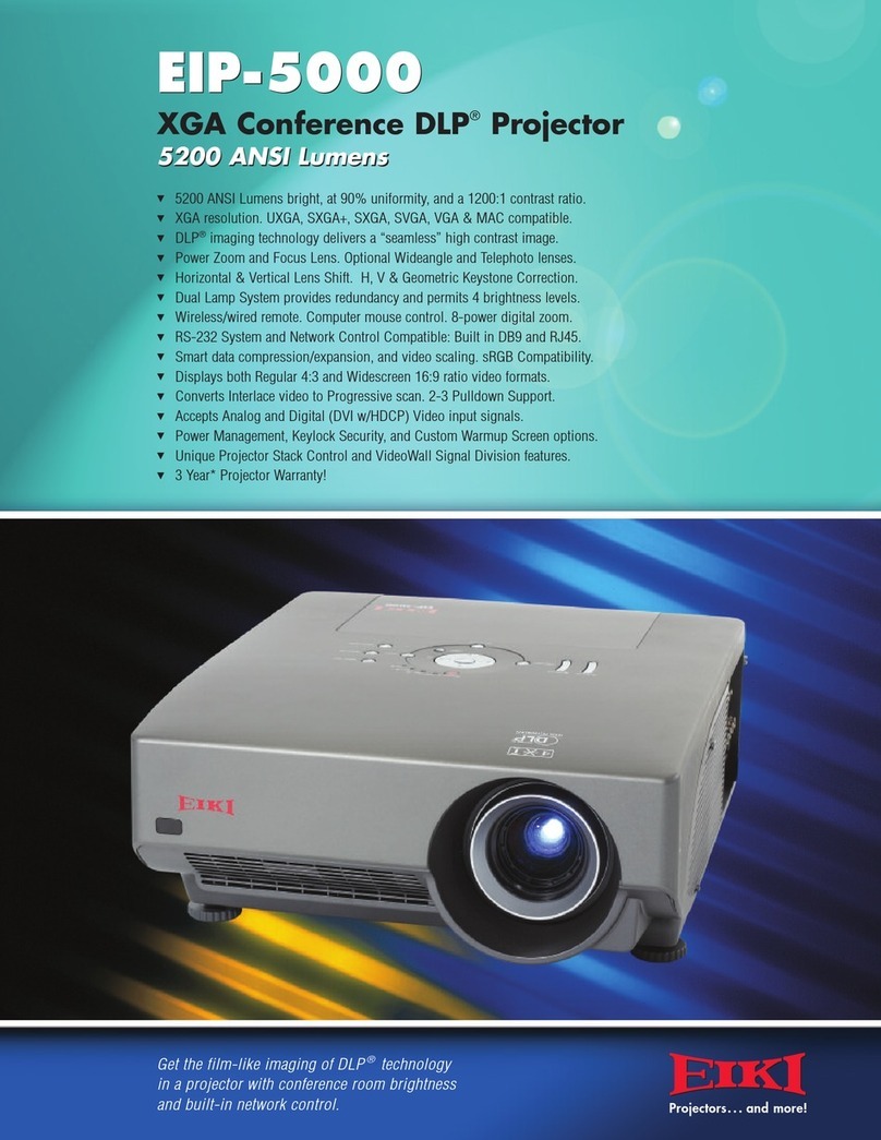 Eiki DLP Projector EIP-5000 User manual Eiki DLP Projector EIP-5000 User manual