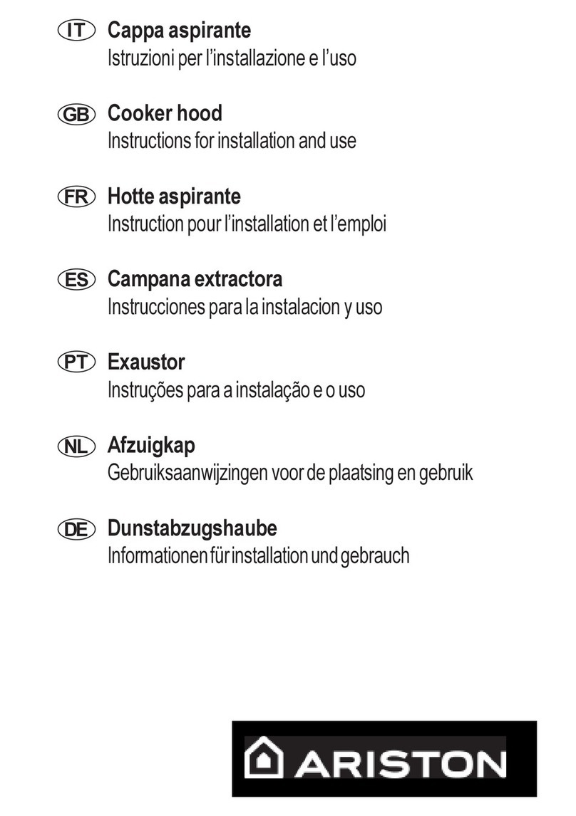 Ariston Grease Filter User manual Ariston Grease Filter User manual
