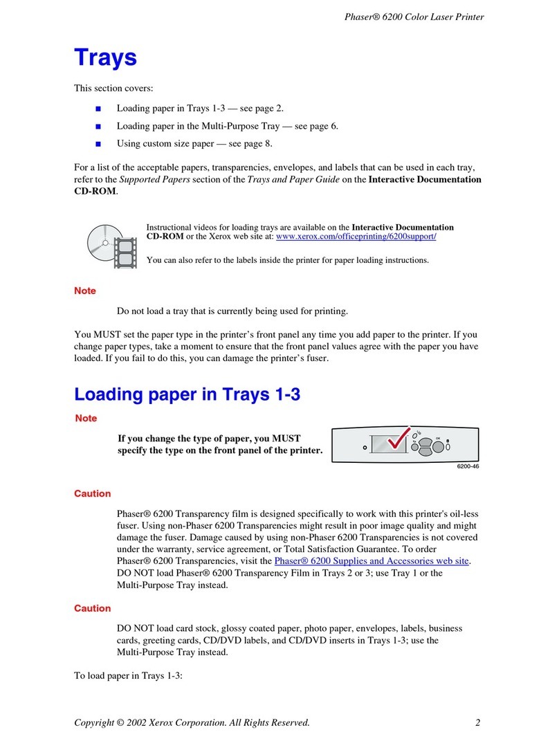 Xerox Phaser 6200 User manual Xerox Phaser 6200 User manual