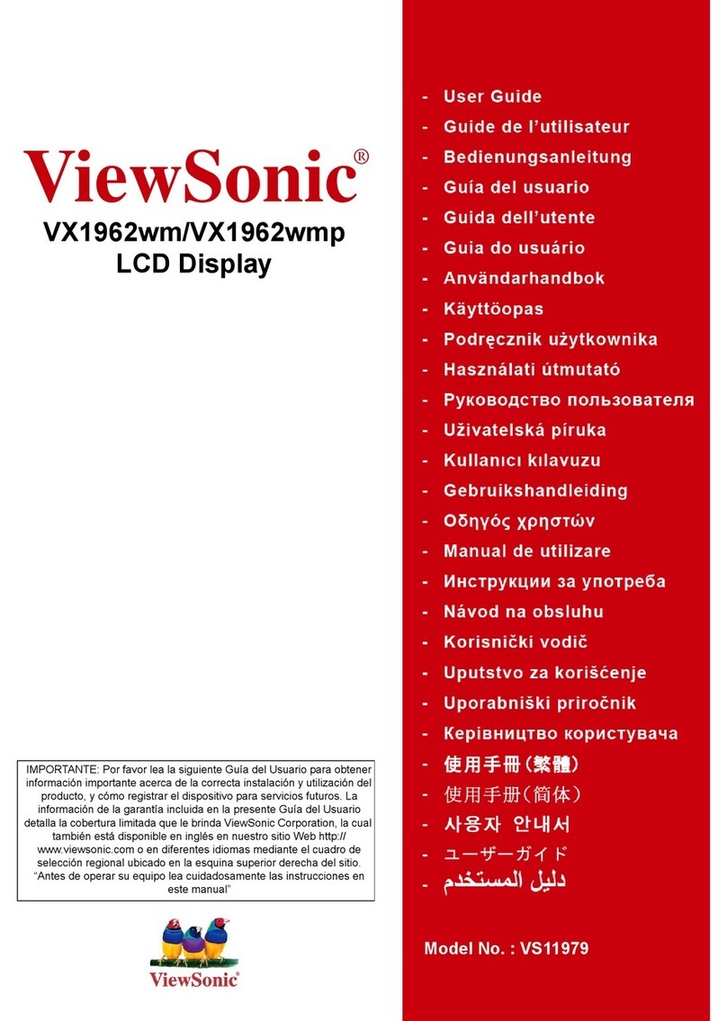ViewSonic VX1962wm - 19" LCD Monitor Guía del usuario
