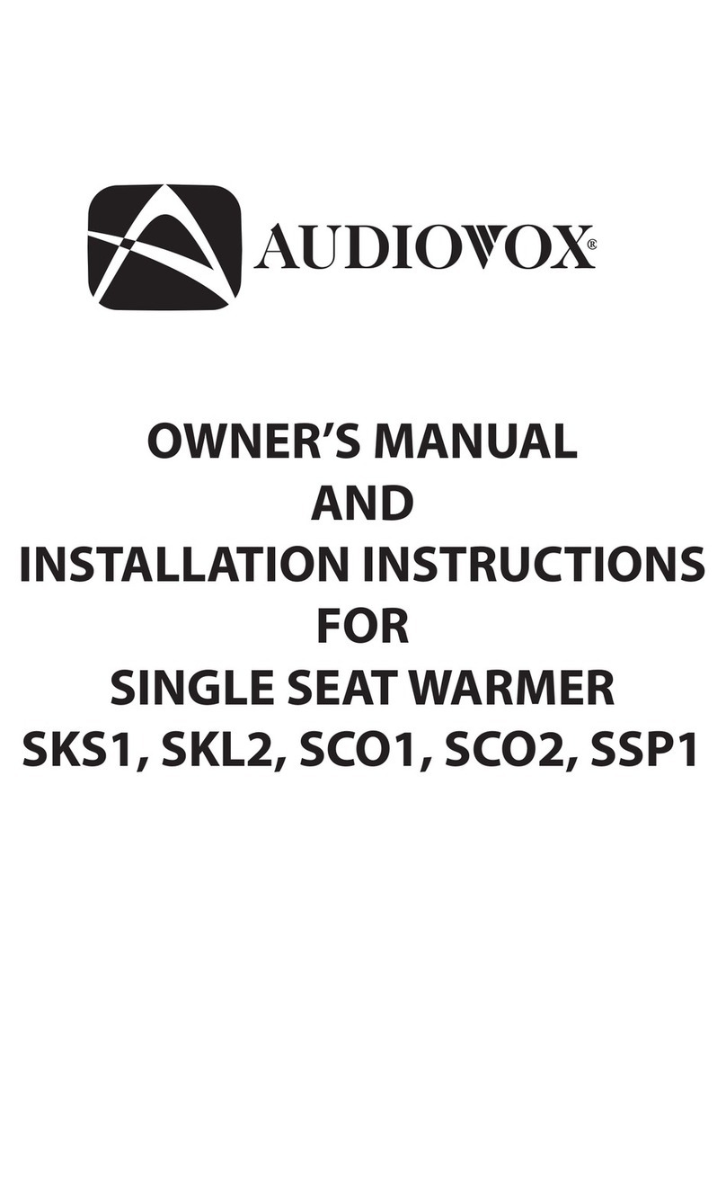 Audiovox SKS1 Owner's manual and installation instructions