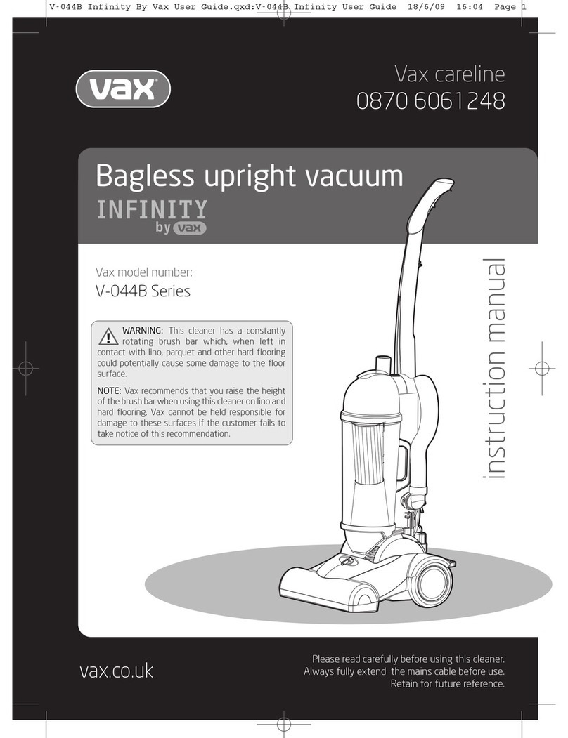 Vax Ultra handvac User manual Vax Ultra handvac User manual
