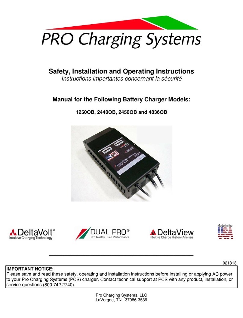 Pro Charging Systems 1250OB Safety, installation and operating instructions Pro Charging Systems 1250OB Safety, installation and operating instructions