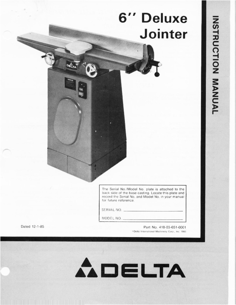 Delta 6" Deluxe jointer instruction manual