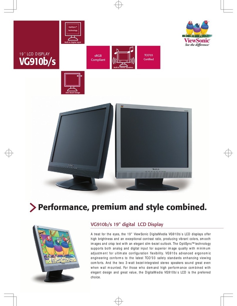 ViewSonic VG910B - 19" LCD Monitor User manual