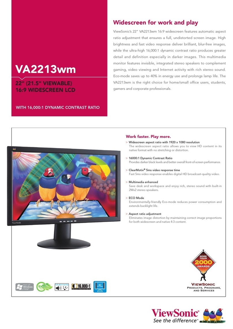 ViewSonic VA2213wm User manual