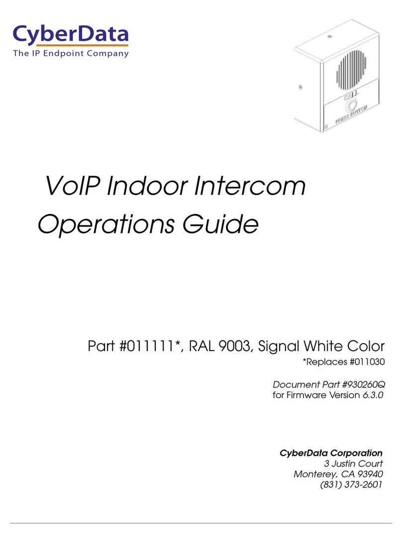 CyberData 11111 User manual