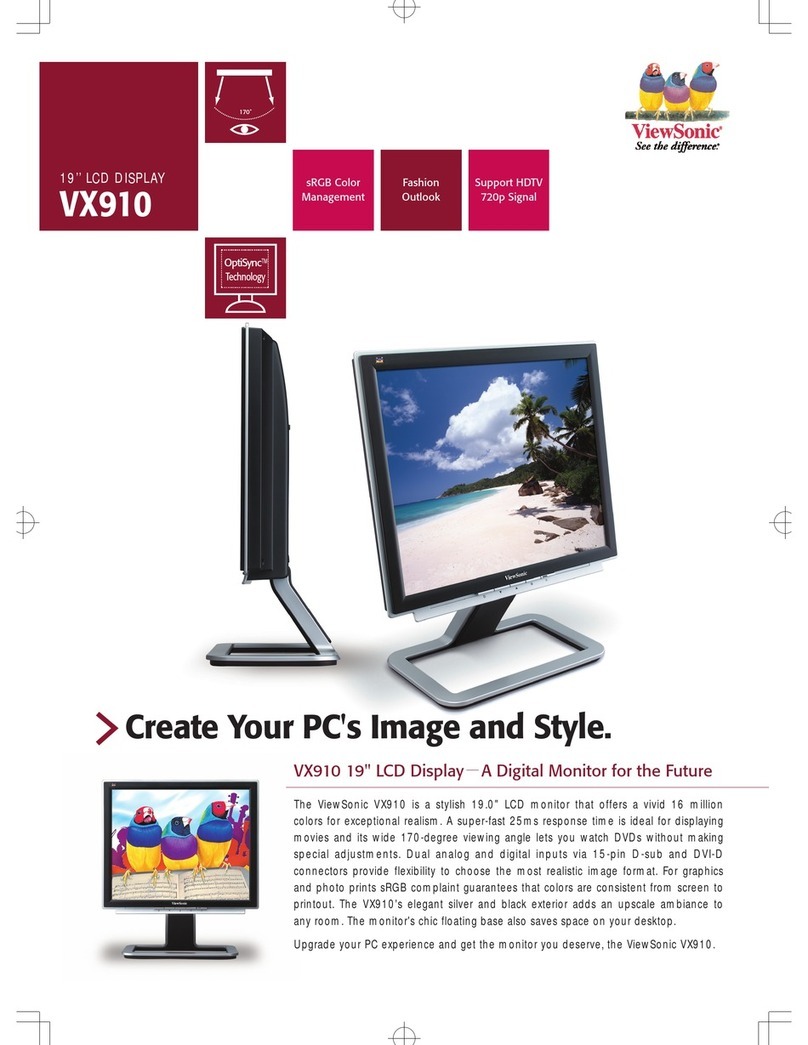 ViewSonic VX910 - 19" LCD Monitor User manual