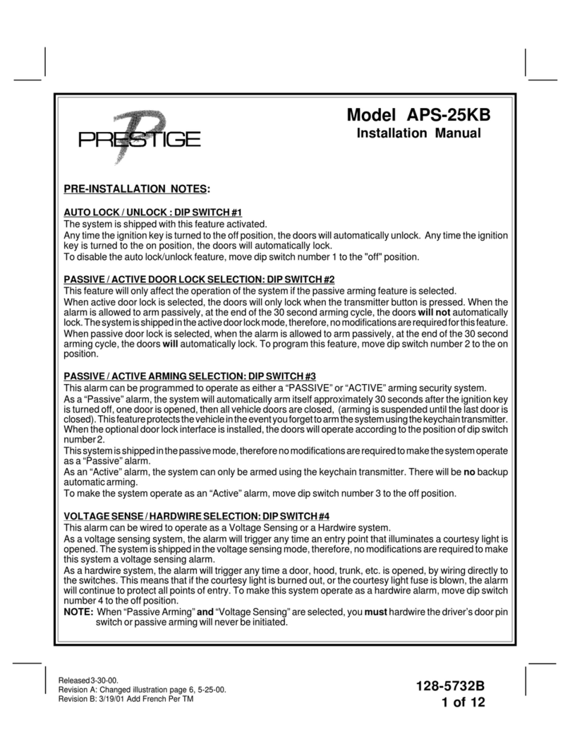 Audiovox Prestige APS-25KB User manual