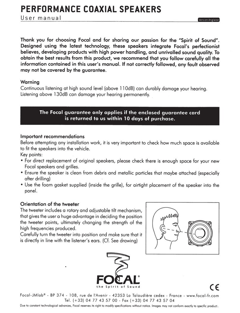 Focal PC100 User manual