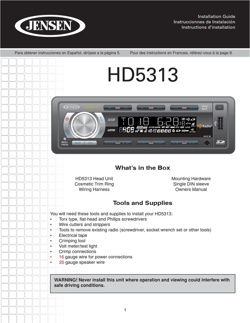 Jensen HD5313 User manual