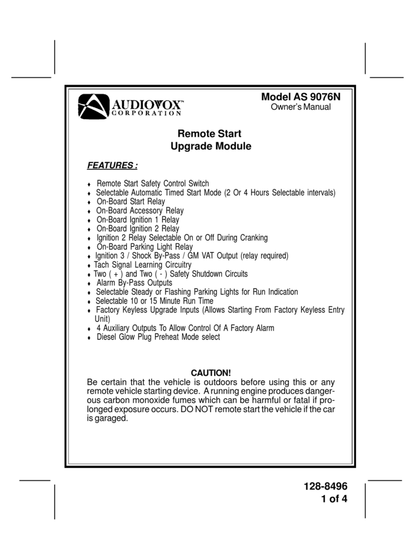 Audiovox AS 9076N owner's manual