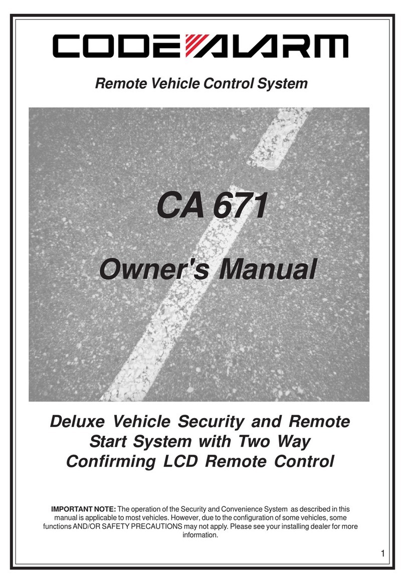 Code Alarm CA 671 User manual