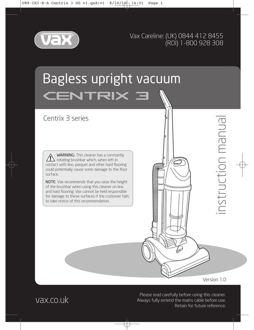 Vax V-020U User manual