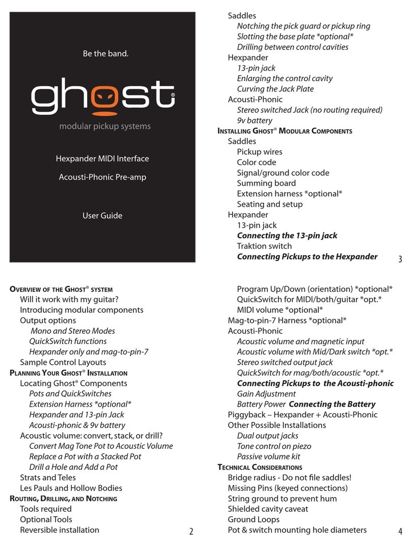 Graphtech Ghost User manual